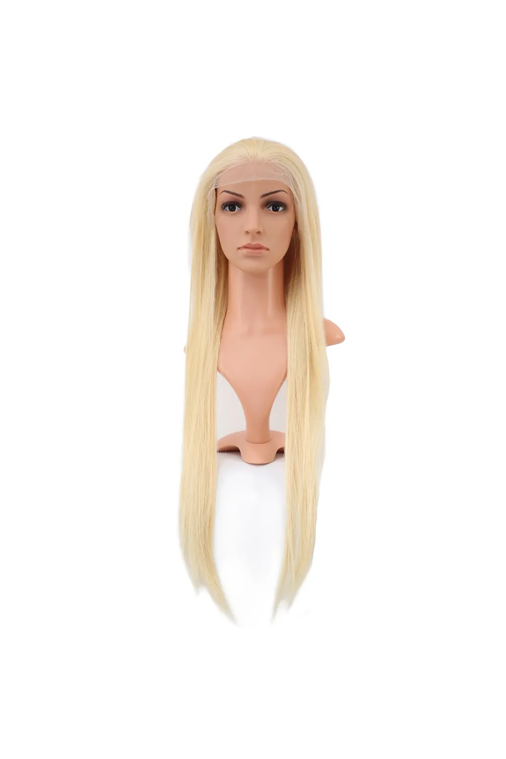 Gerçek Front Lace Düz Platin Tül Peruk - 80-85cm