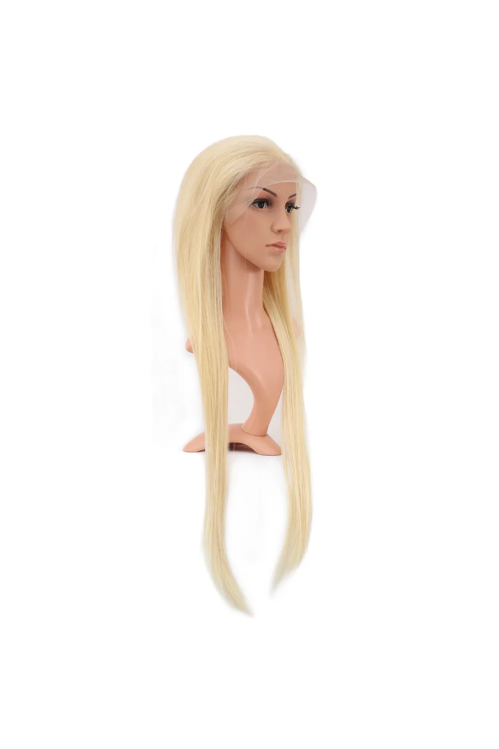 Gerçek Front Lace Düz Platin Tül Peruk - 80-85cm