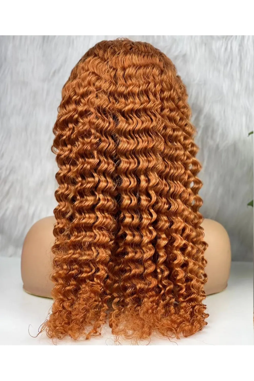 Gerçek Front Lace Tül Peruk - Afro Dalgalı - Bakır 70-75cm