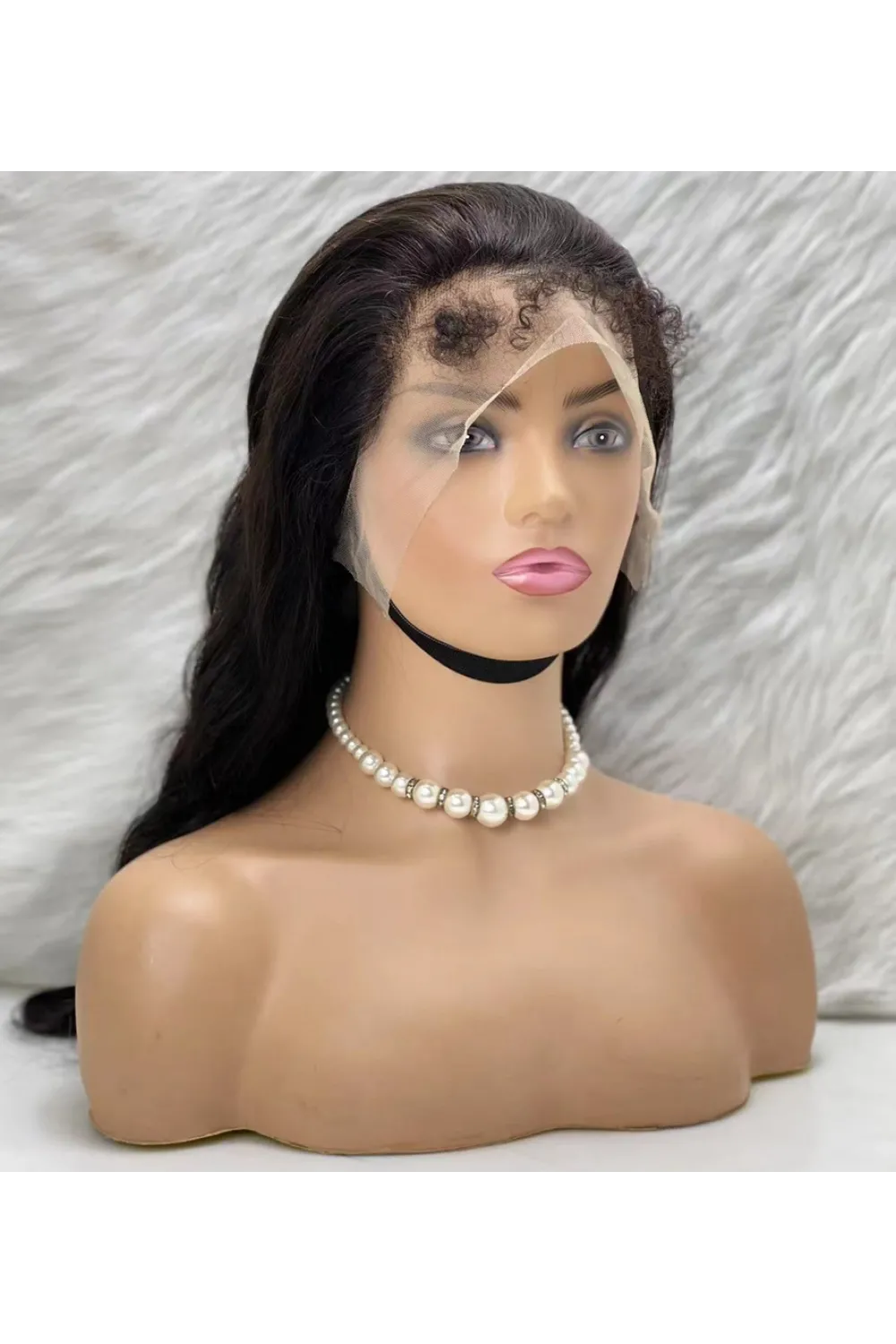 Gerçek Front Lace Tül Peruk - Dalgalı - Doğal 70-75cm