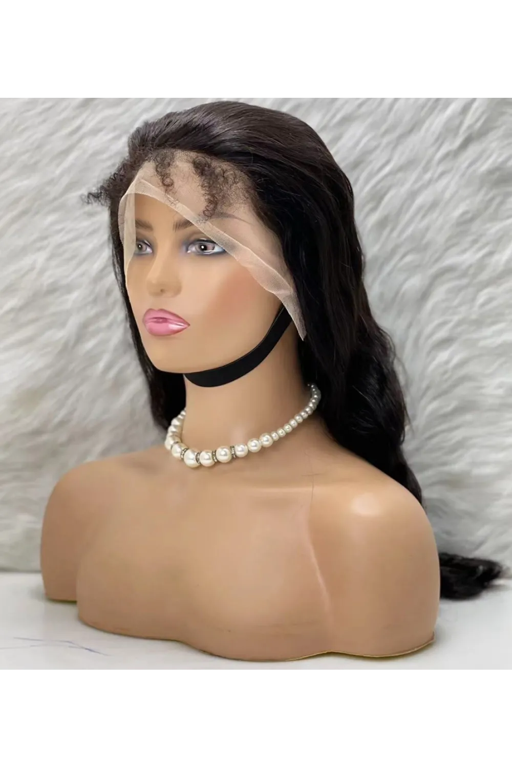 Gerçek Front Lace Tül Peruk - Dalgalı - Doğal 70-75cm