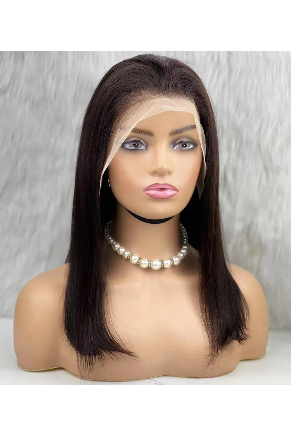 Gerçek Front Lace Tül Peruk - Düz - Doğal 50-55cm