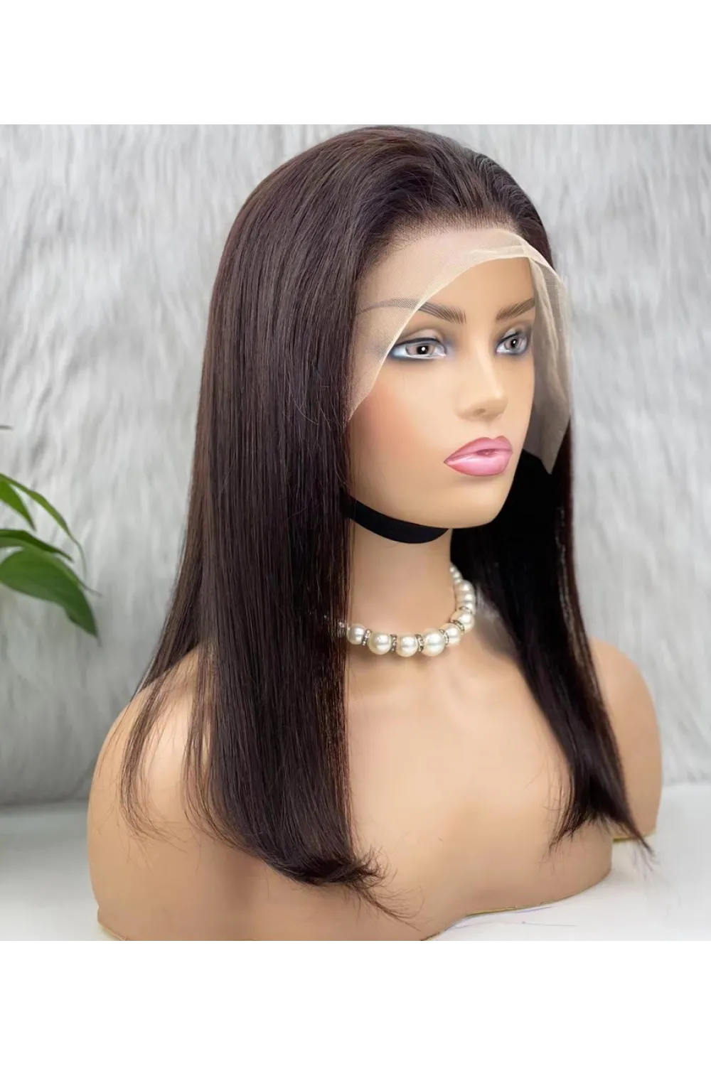 Gerçek Front Lace Tül Peruk - Düz - Doğal 50-55cm