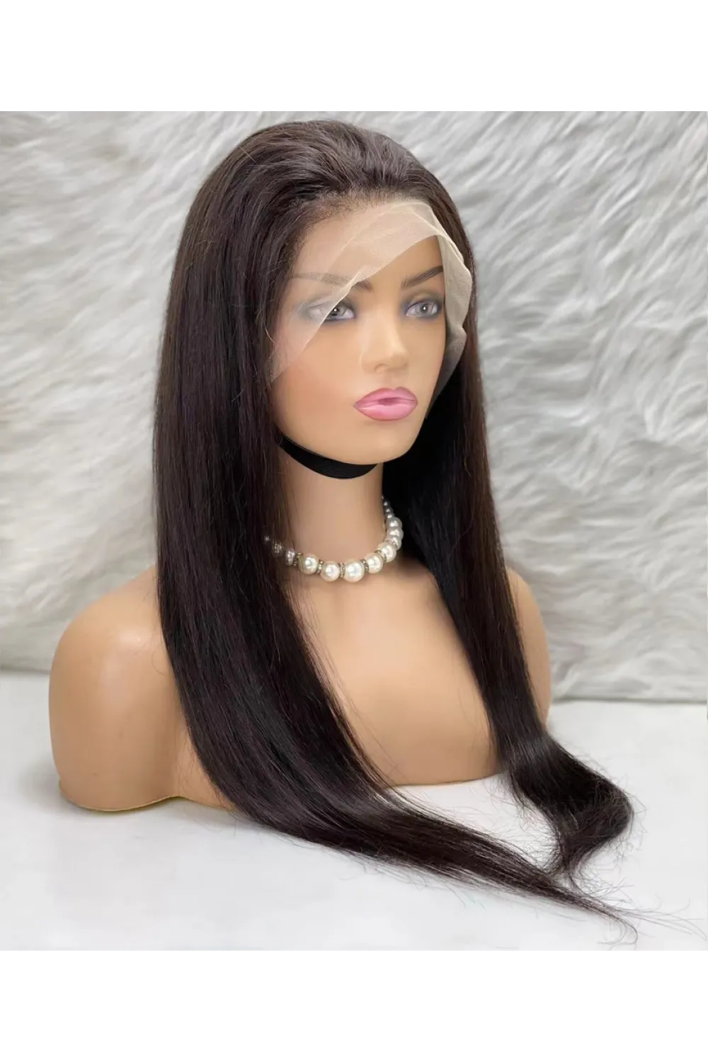 Gerçek Front Lace Tül Peruk - Düz - Doğal 65-70cm