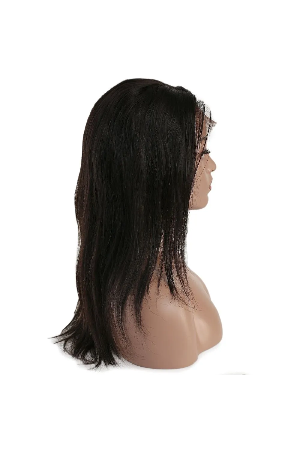 Gerçek Front Lace Tül Peruk - Düz - Siyah 45-50cm