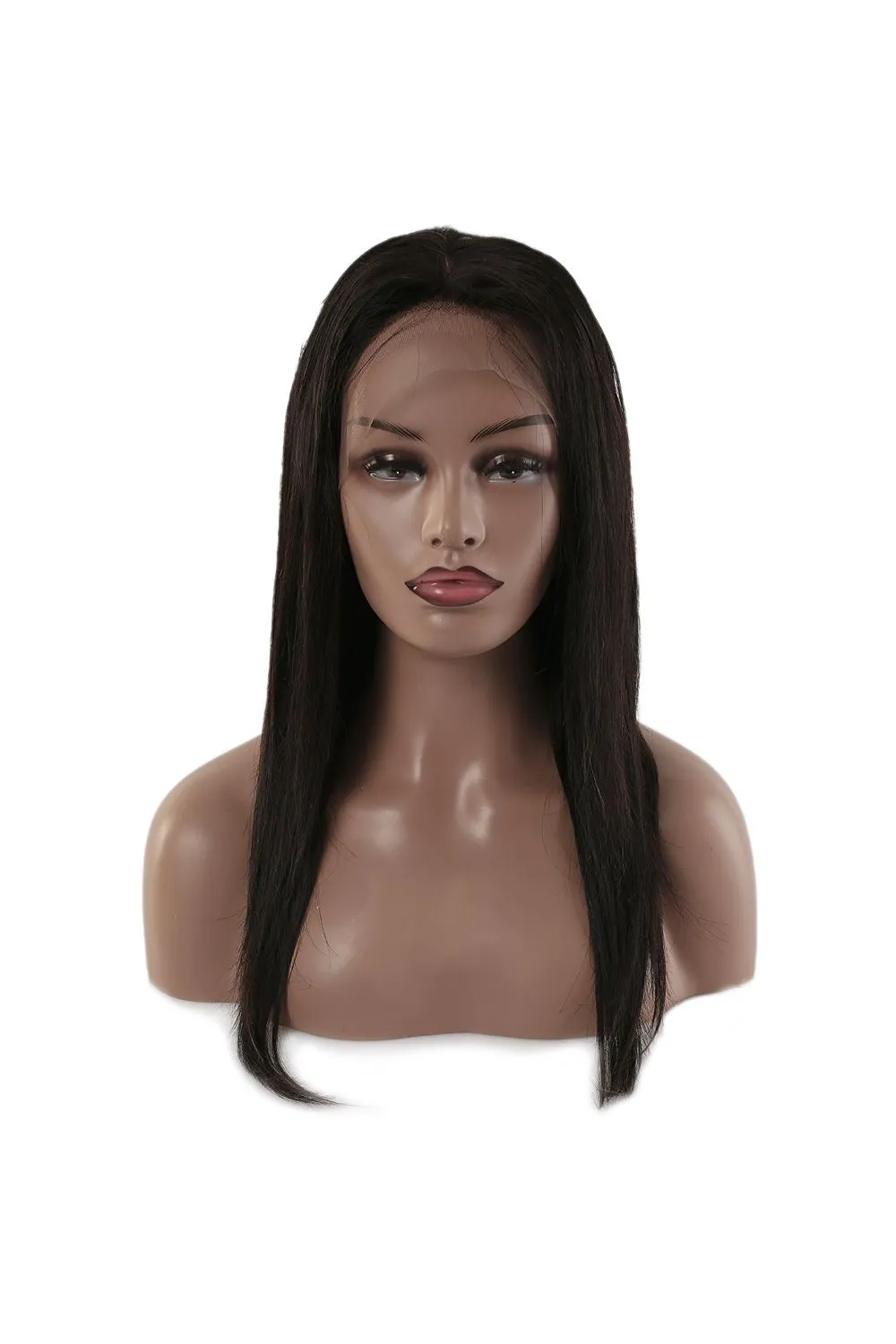 Gerçek Front Lace Tül Peruk - Düz - Siyah 50-55cm