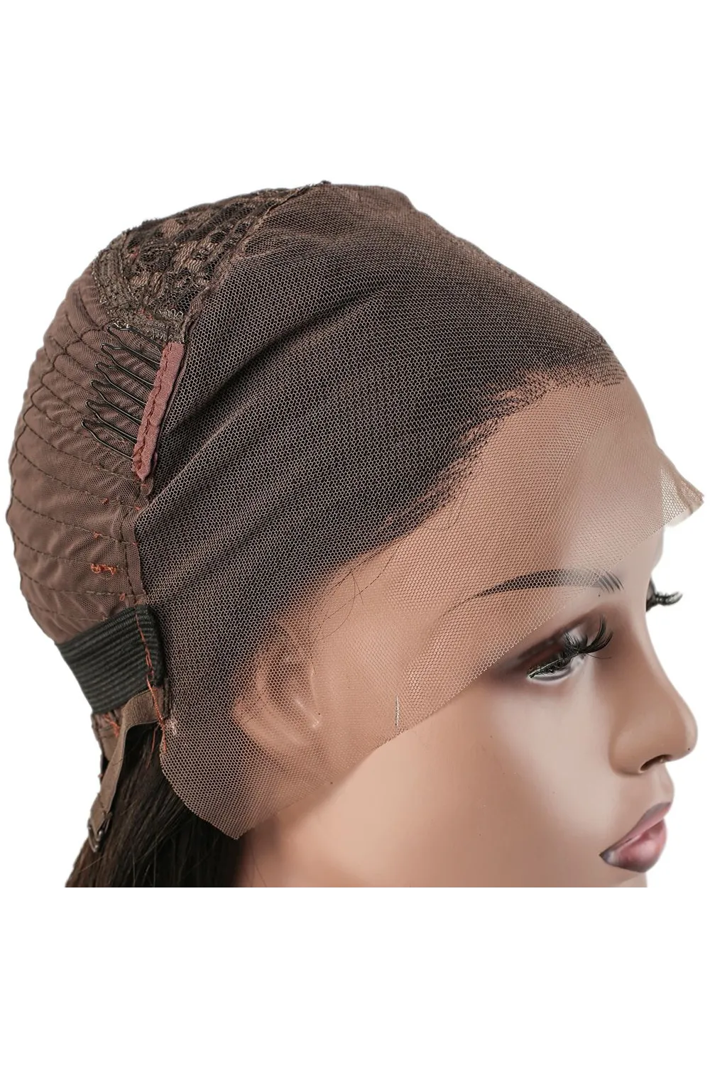 Gerçek Front Lace Tül Peruk - Düz - Siyah 50-55cm