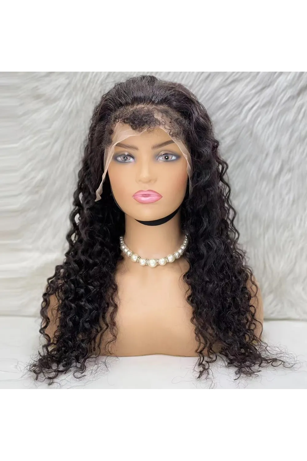 Gerçek Front Lace Tül Peruk - Kabarık Afro - Doğal 65-70cm