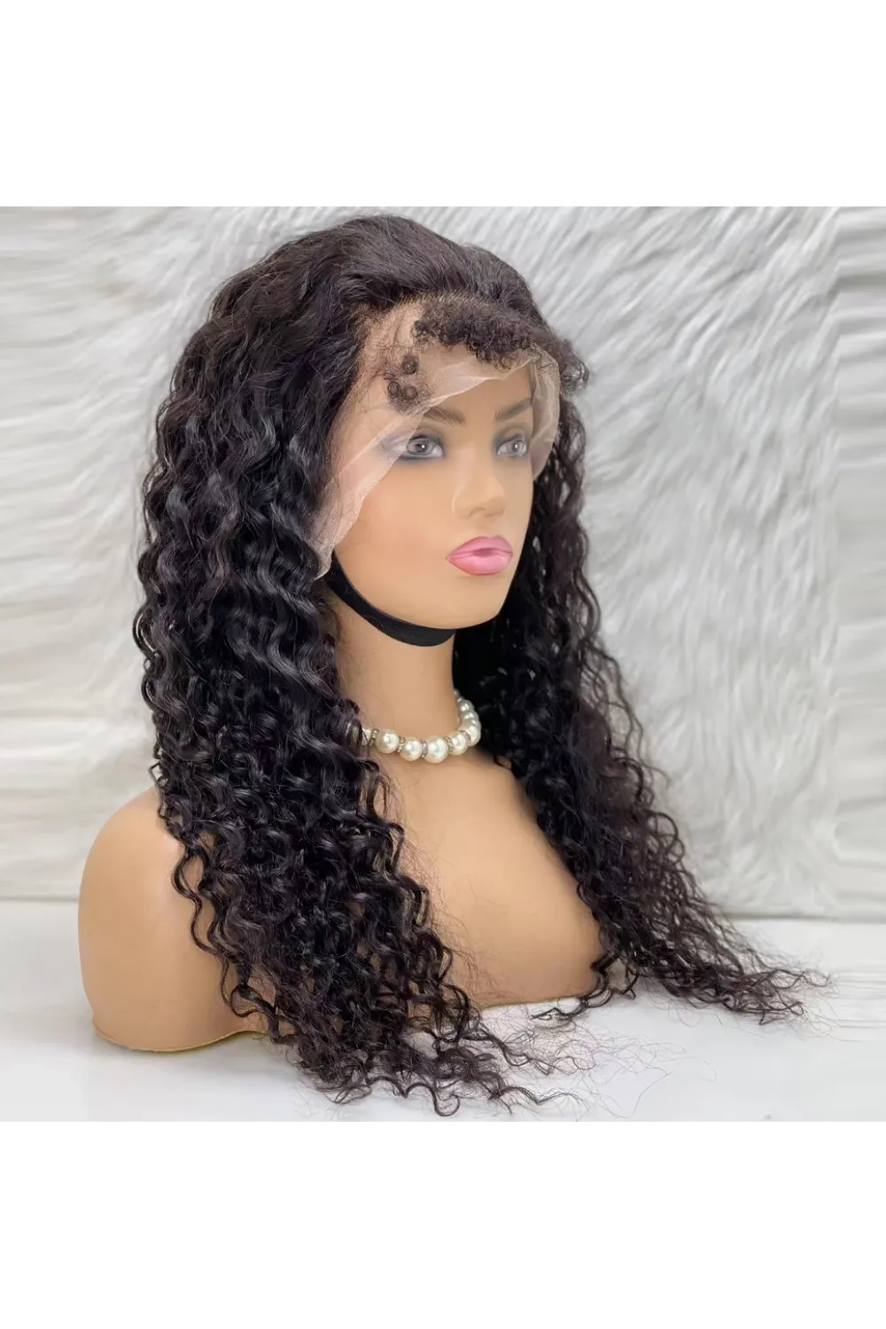 Gerçek Front Lace Tül Peruk - Kabarık Afro - Doğal 65-70cm