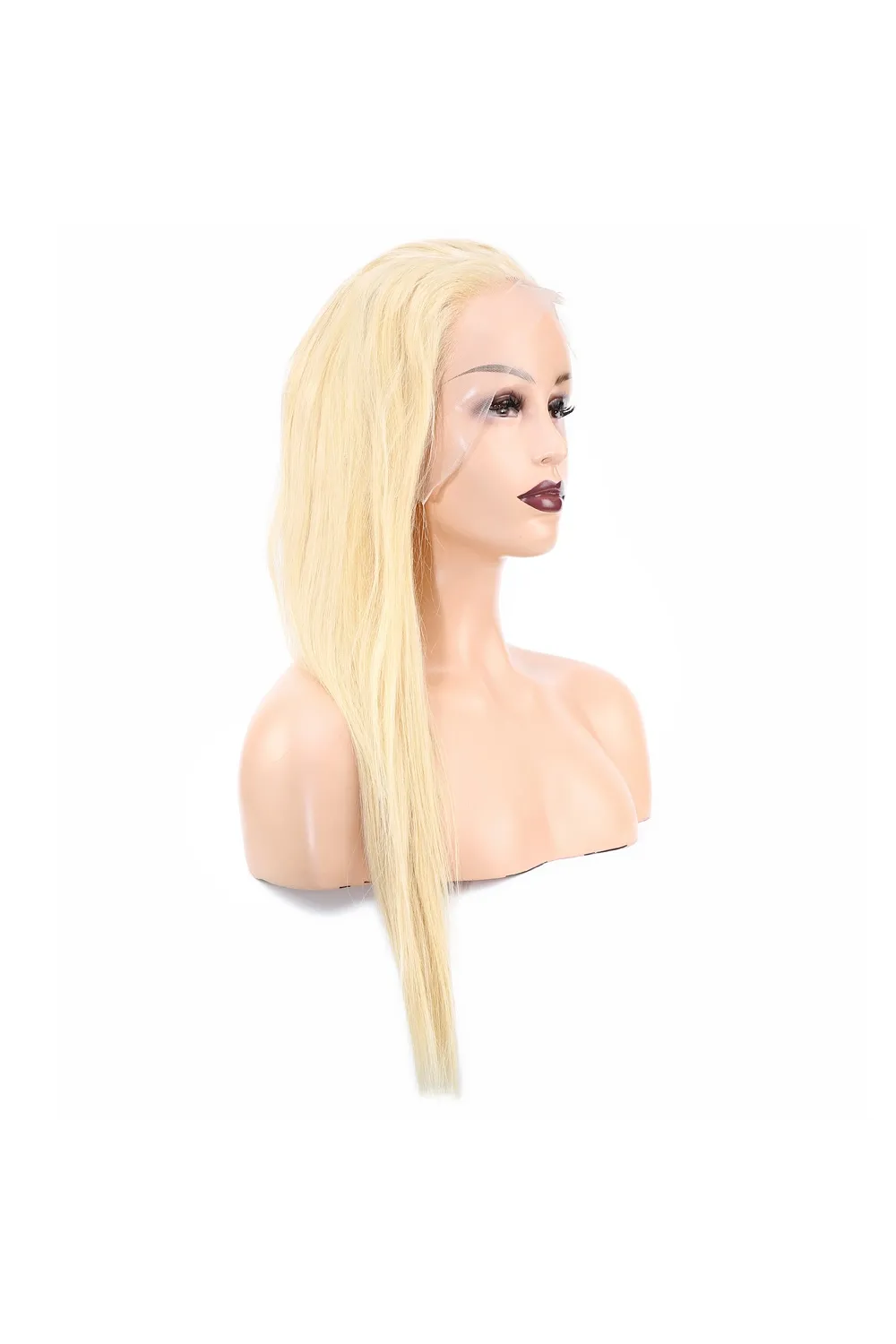 Gerçek Front Lace Tül Peruk - Platin  - 60-65cm