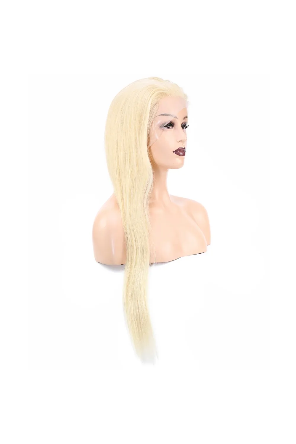 Gerçek Front Lace Tül Peruk - Platin - 70-75 cm