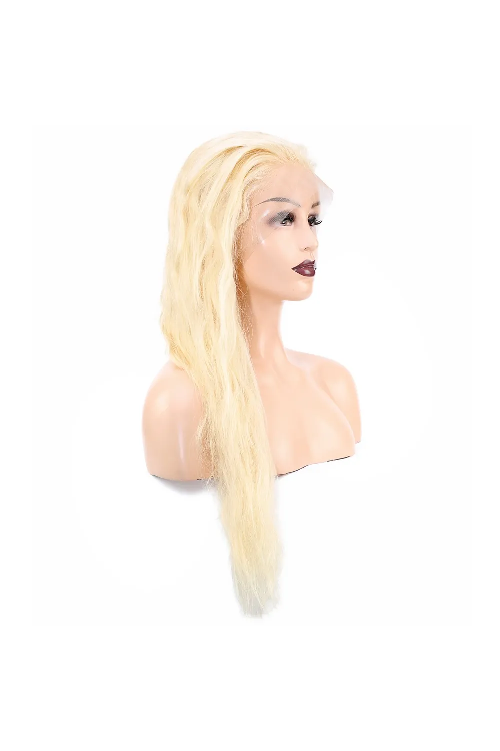 Gerçek Front Lace Tül Peruk - Platin - 70-75cm