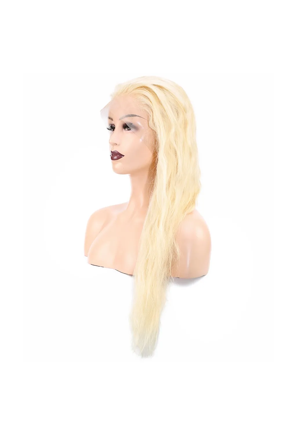 Gerçek Front Lace Tül Peruk - Platin - 70-75cm