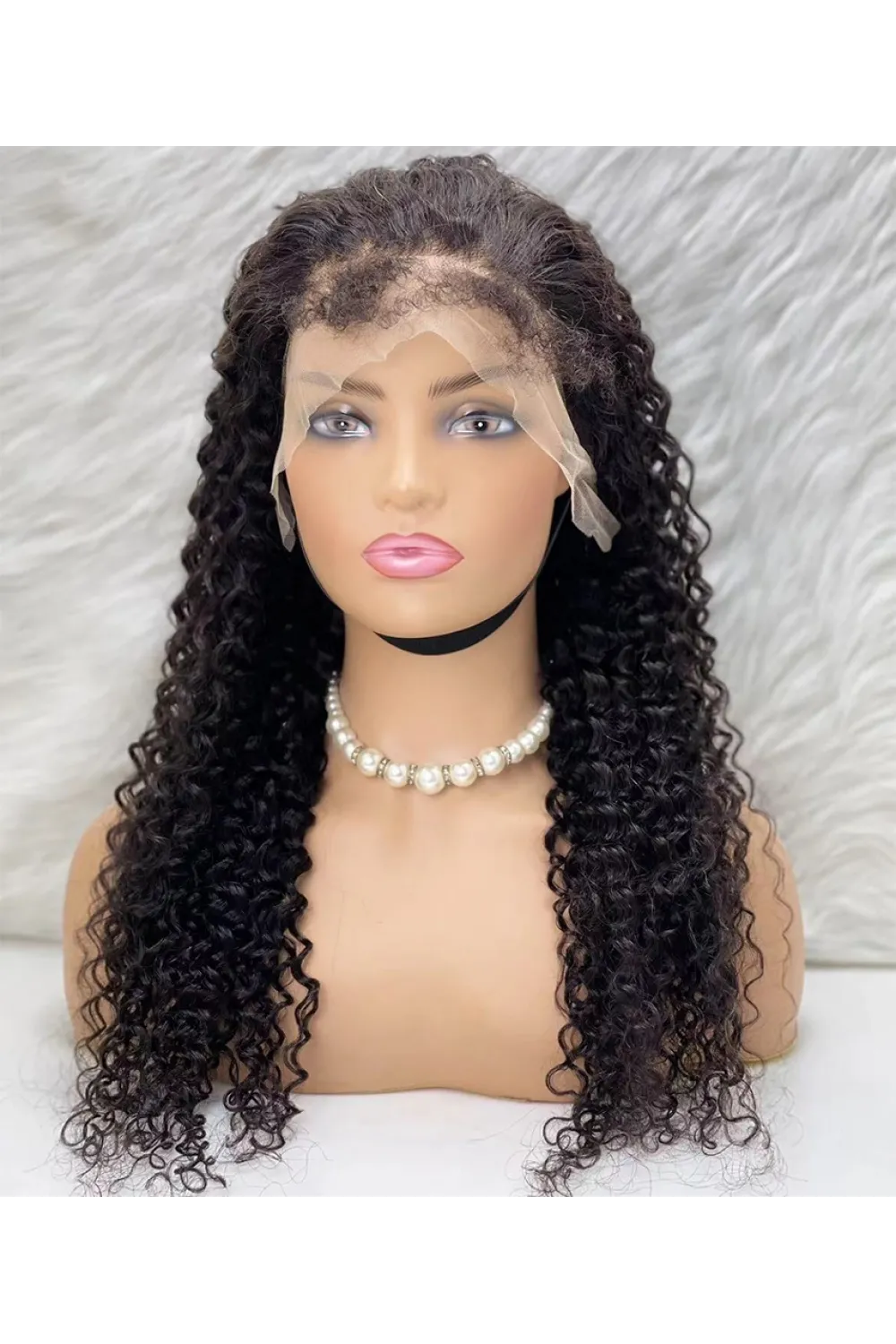 Gerçek Front Lace Tül Peruk - Su Dalgası - Doğal 60-65cm