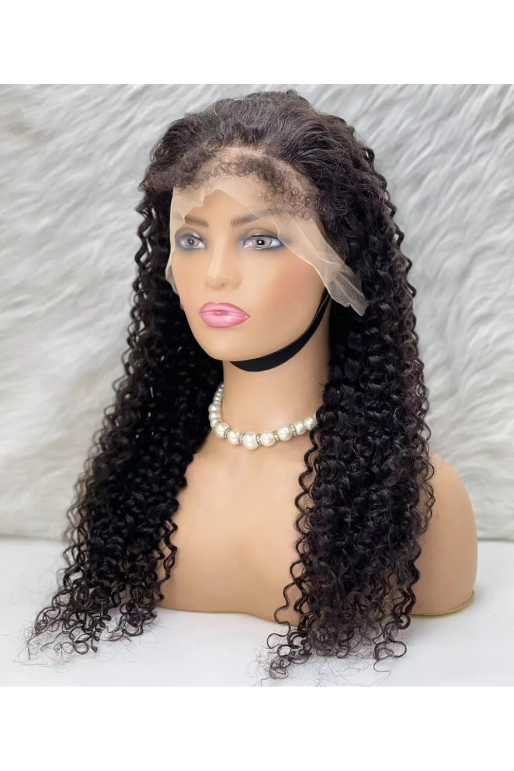 Gerçek Front Lace Tül Peruk - Su Dalgası - Doğal 60-65cm