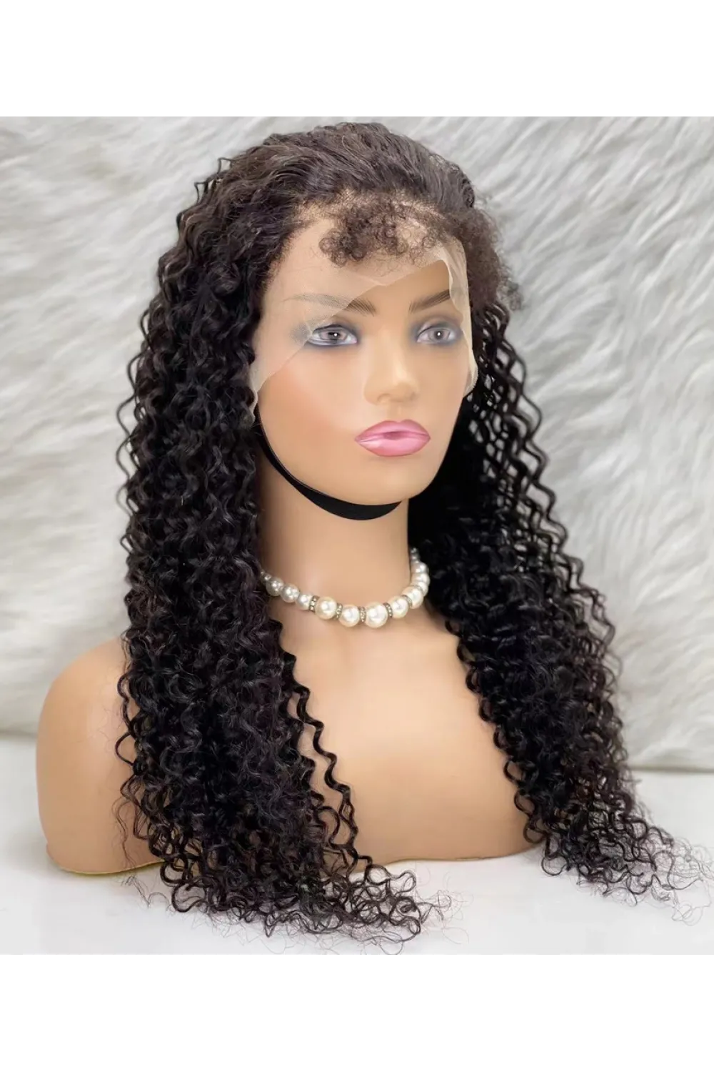 Gerçek Front Lace Tül Peruk - Su Dalgası - Doğal 65-70cm