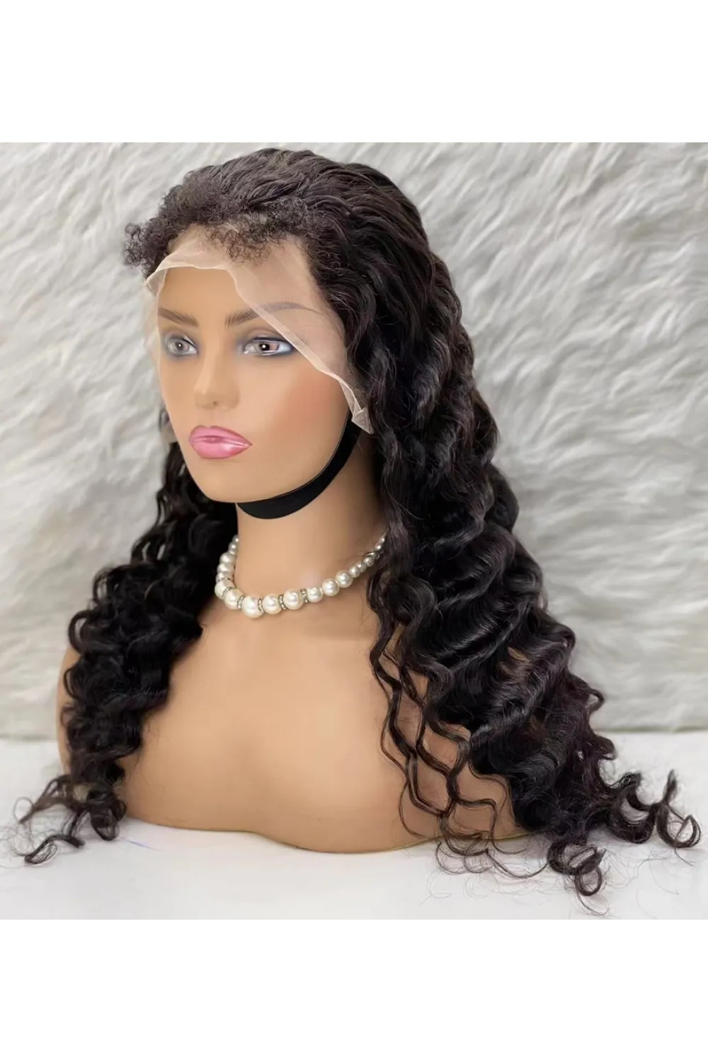 Gerçek Front Lace Tül Peruk - Yoğun Dalgalı - Doğal 70-75cm