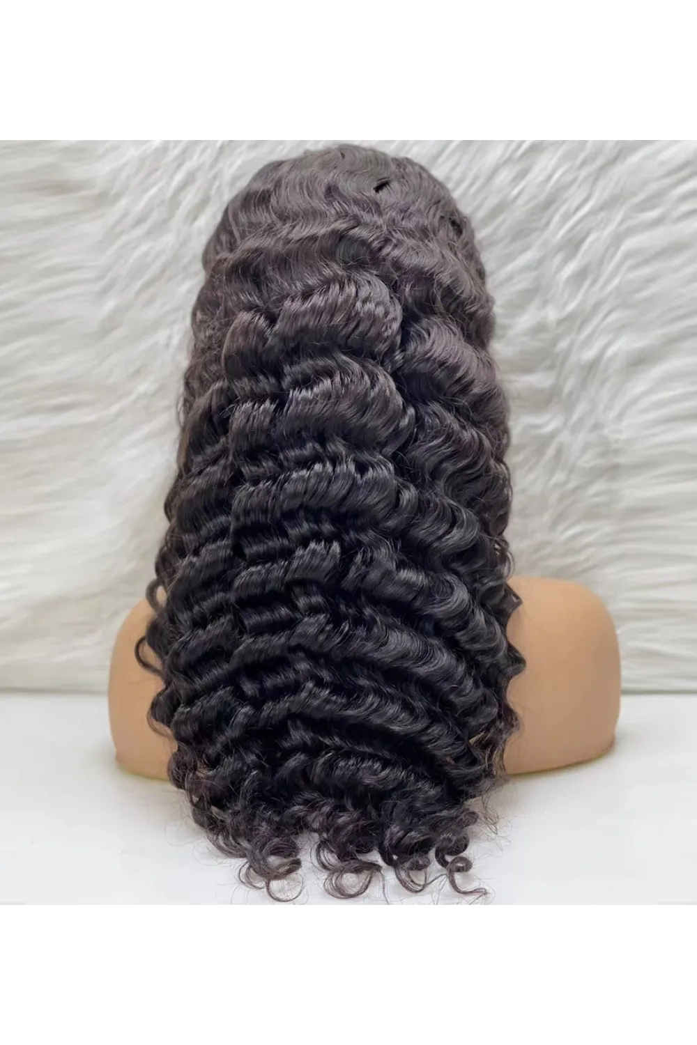 Gerçek Front Lace Tül Peruk - Yoğun Dalgalı - Doğal 70-75cm