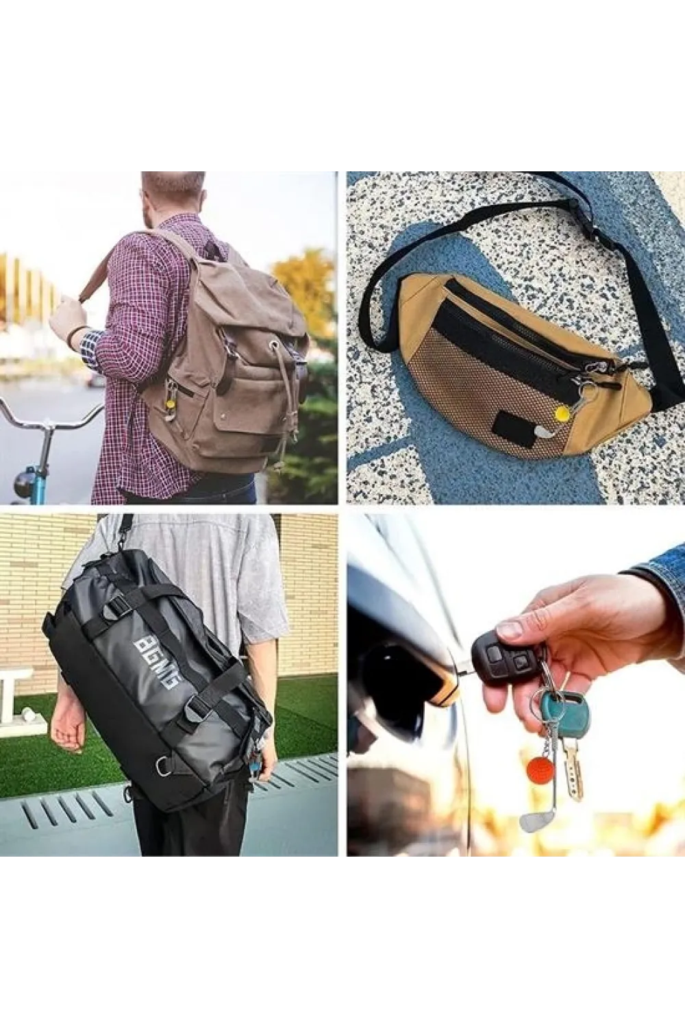 Gerçekçi Golf Tasarımlı Şık Anahtarlık Kolye Çanta Süsü Golf Keychain