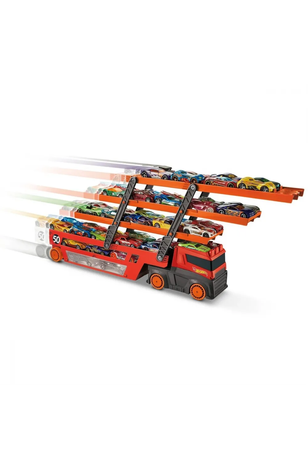 GHR48 Hot Wheels Mega Tır (Kırmızı-Turuncu)