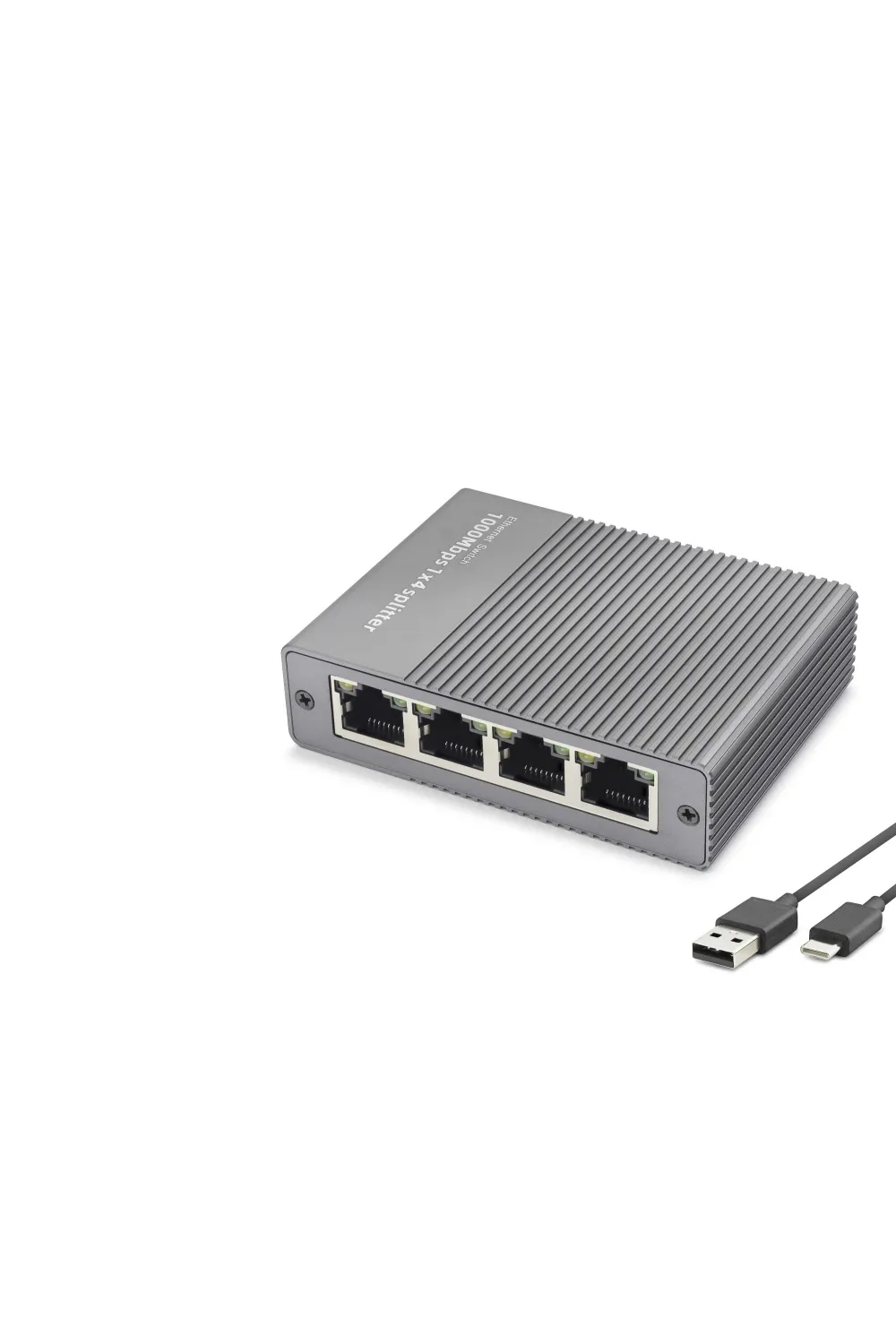 Gigabit Ethernet Switch 5 Port Type C Güç Girişli Gri HDX1414