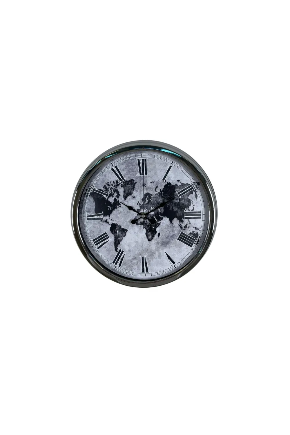 Global Silver 40 Cm Metal Duvar Saati