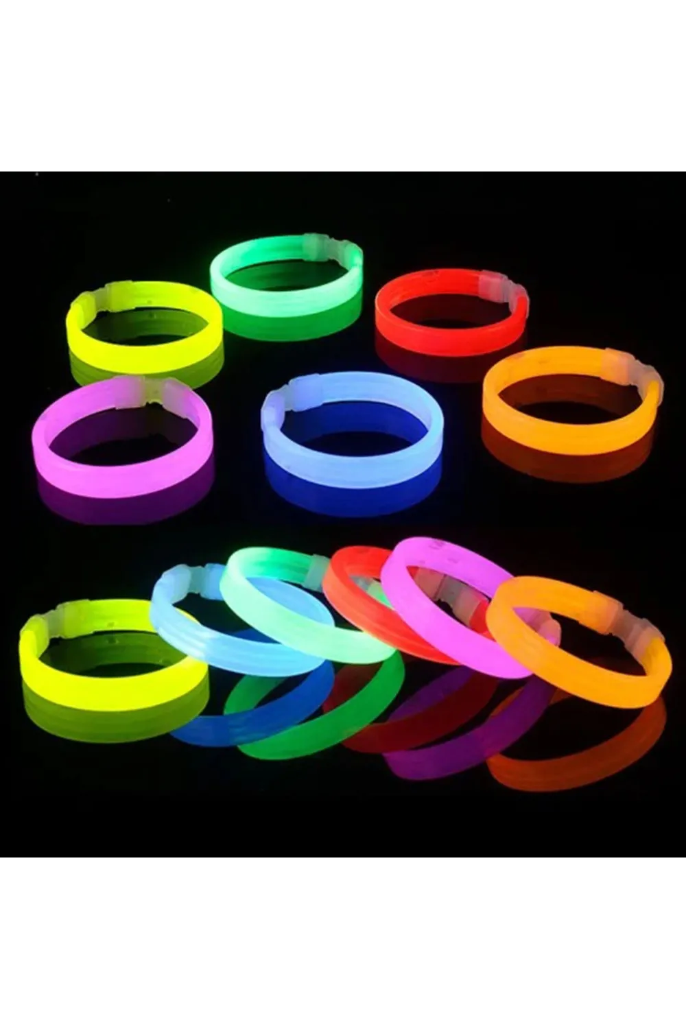 Glow Kalın Bileklik 12’li Set | Baskıya Uygun Renkli Model