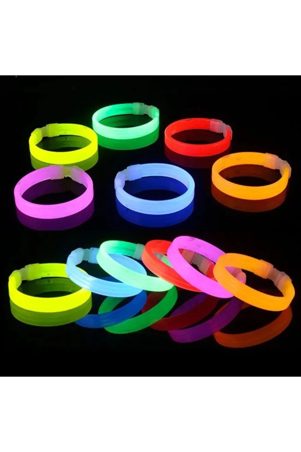 Glow Kalın Bileklik 12’li Set | Baskıya Uygun Renkli Model