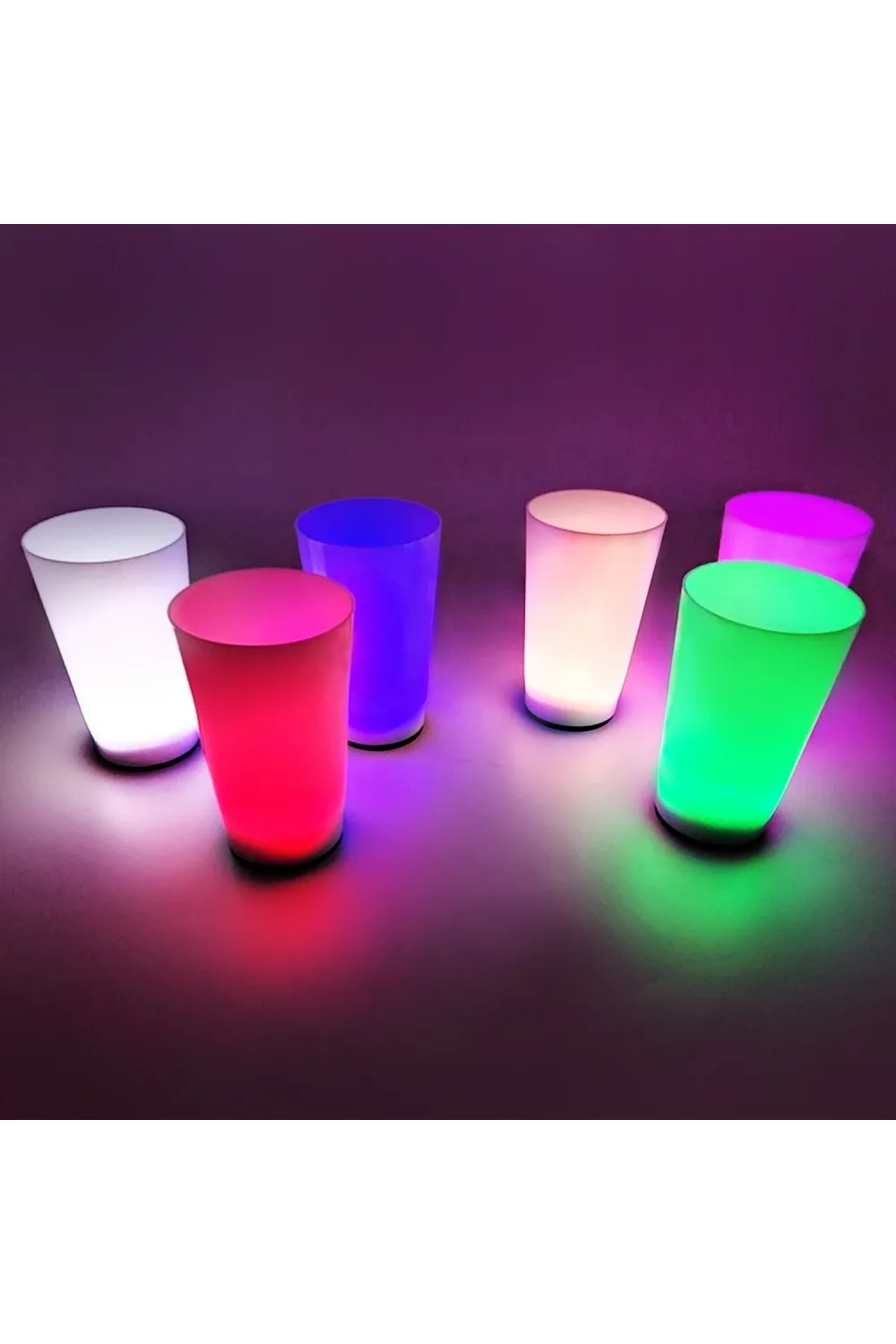 Glow Partisi Bardakları 6 Renk 6 Adet 1.5 Oz 4.5 X 6.5 Cm