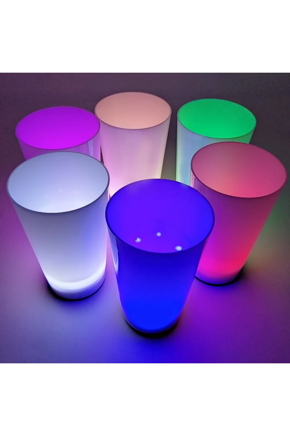 Glow Partisi Bardakları 6 Renk 6 Adet 1.5 Oz 4.5 X 6.5 Cm