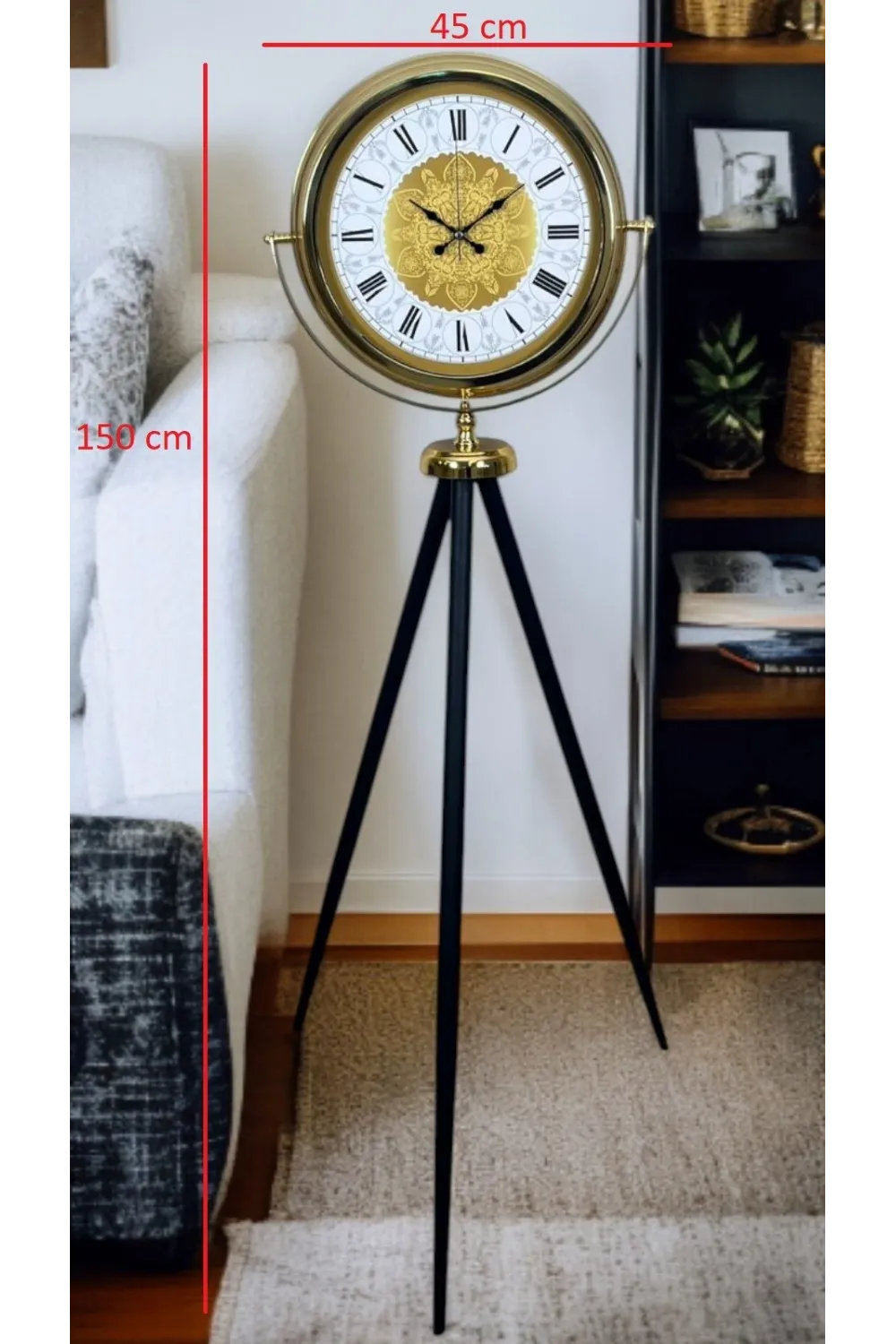 Gold Asalet Tripod Ayaklı Saat