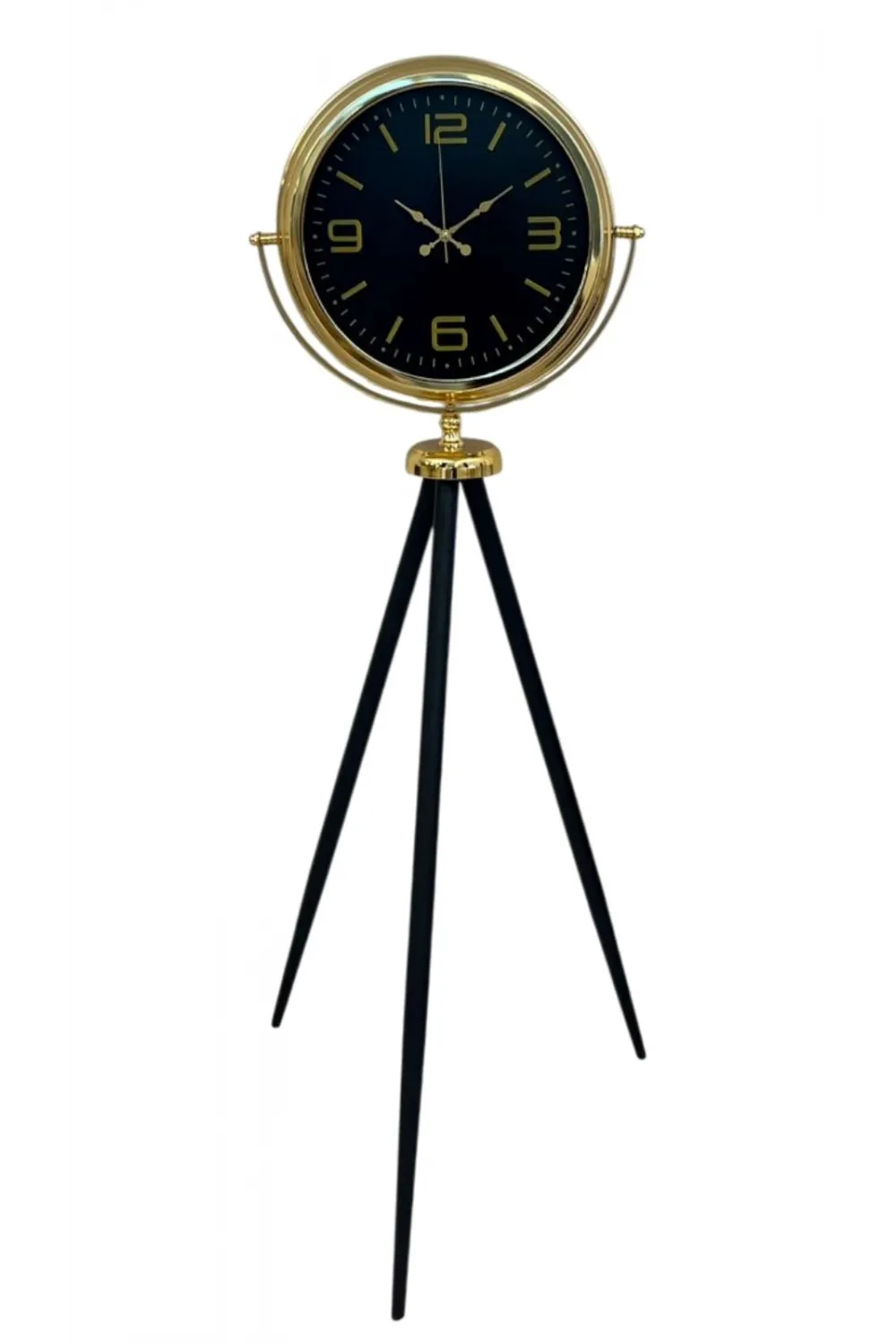 Gold Dekoratif Tasarım Tripod Ayaklı Saat