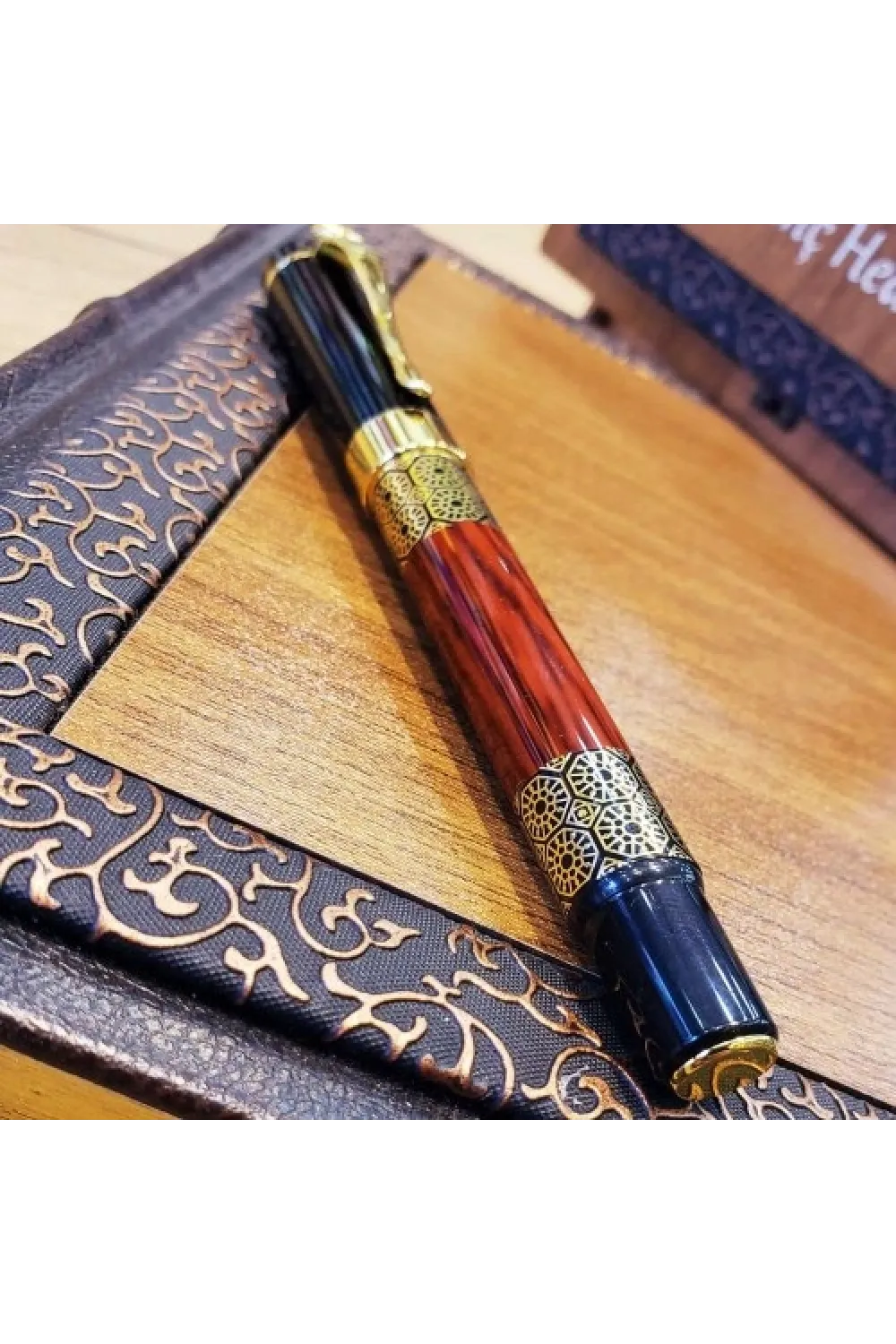 Gold Desenli Metal Roller Kalem