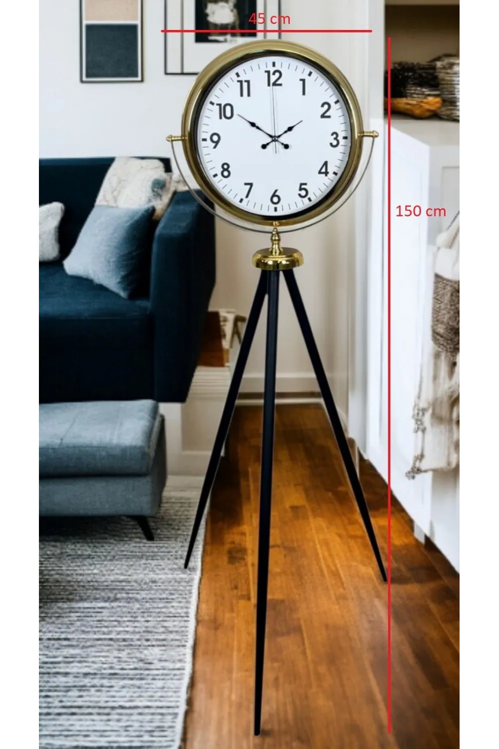 Gold Klasik Tripod Ayaklı Saat