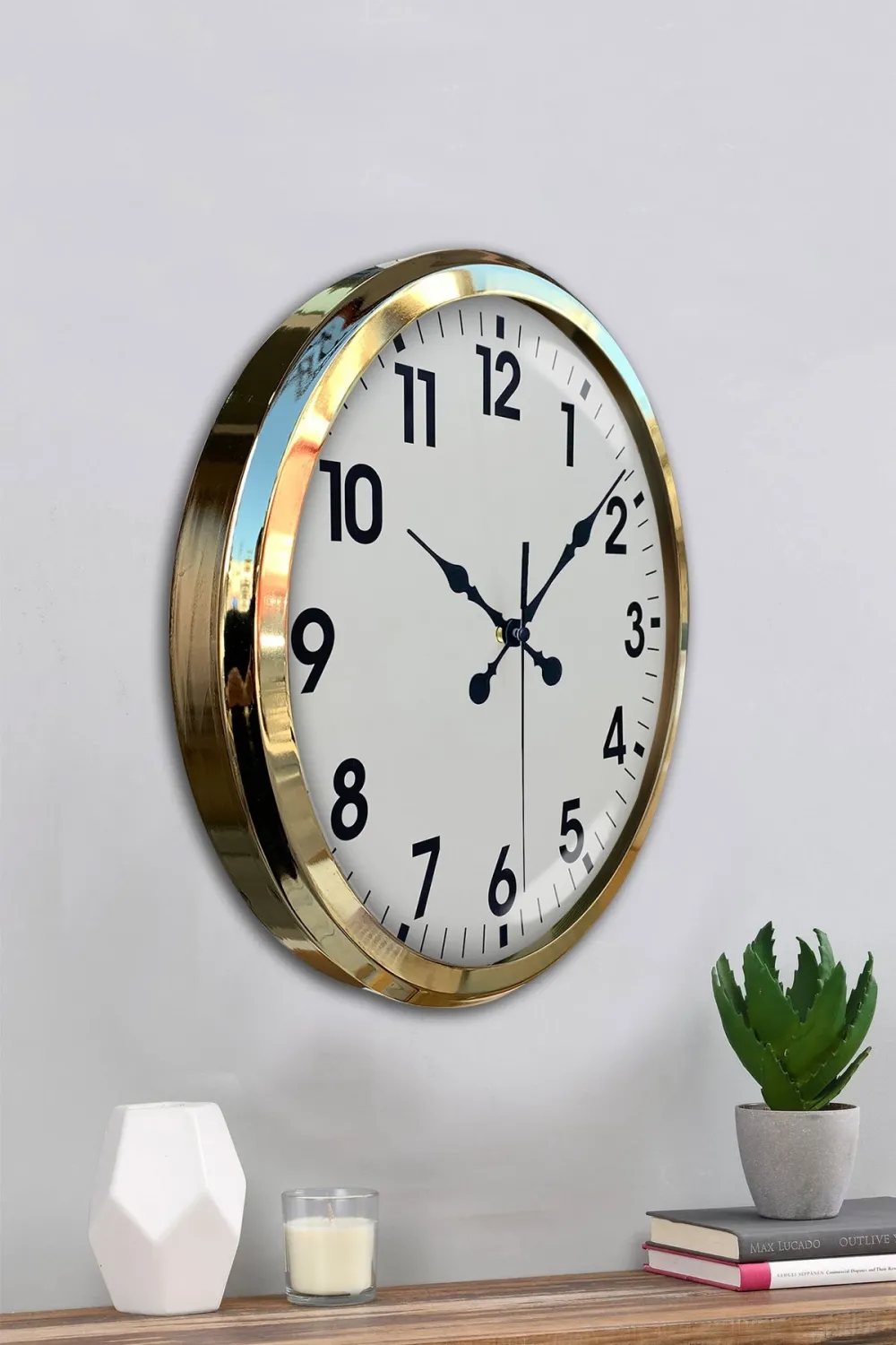 Gold Standart 52 Cm Metal Zarif Duvar Saati