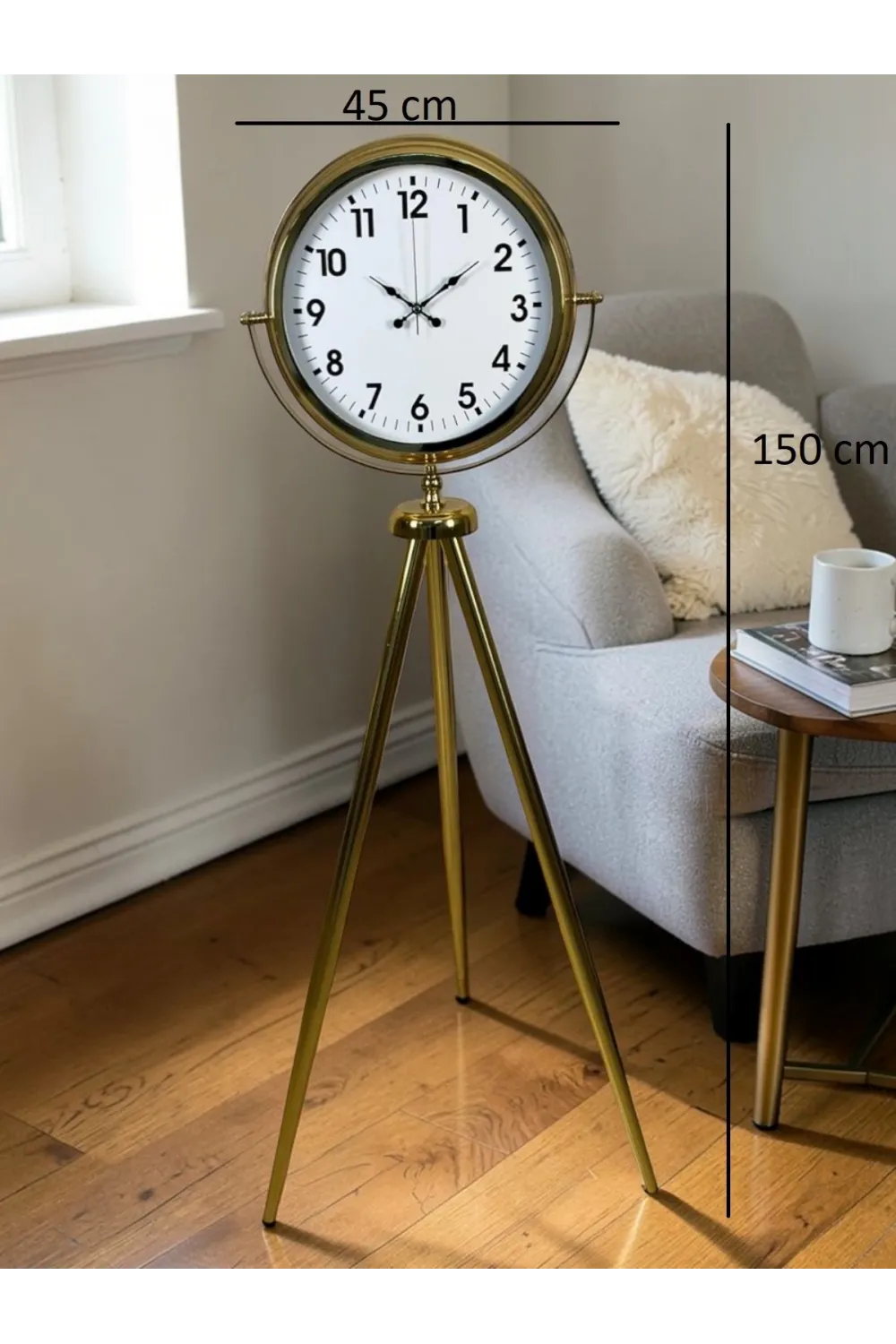 Gold Tripod Ayaklı Lüks Saat