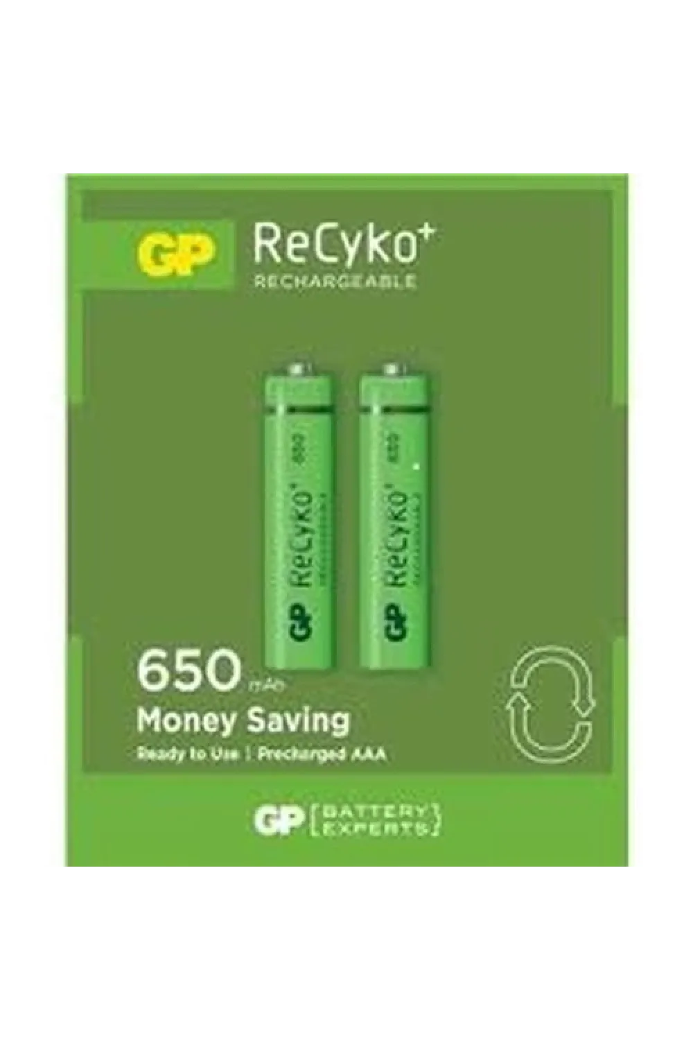 Gp Recyko 650mah Aaa Şarjlı İnce Pil 63c092  2li Kart