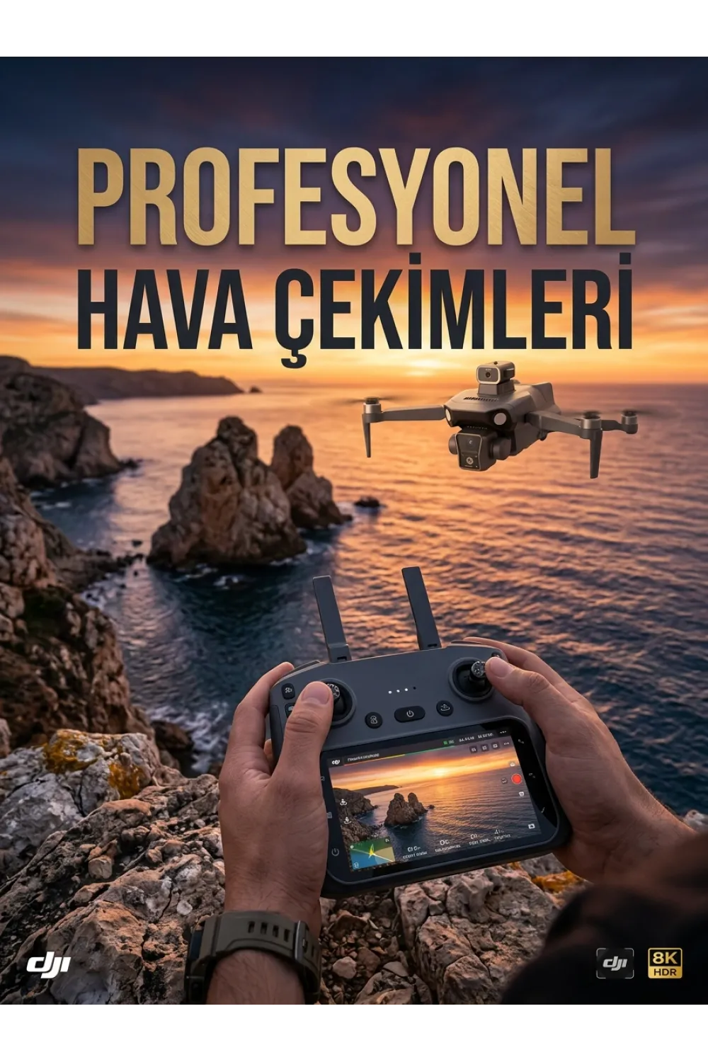 Gps Destekli Çift Kameralı Katlanabilir Drone Havadan Fotoğraf Ve Video Çekimi