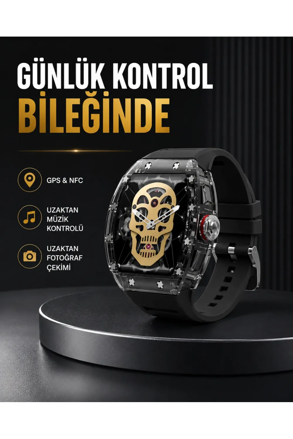 Gps Ve Nfc Özellikli Akıllı Saat İos Android Uyumlu