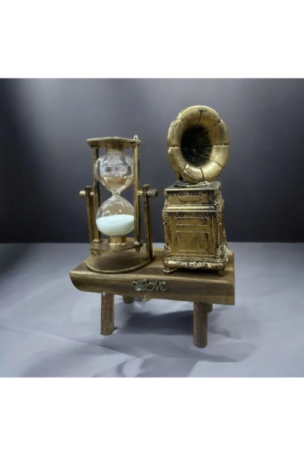 Gramofon Biblolu Kum Saati