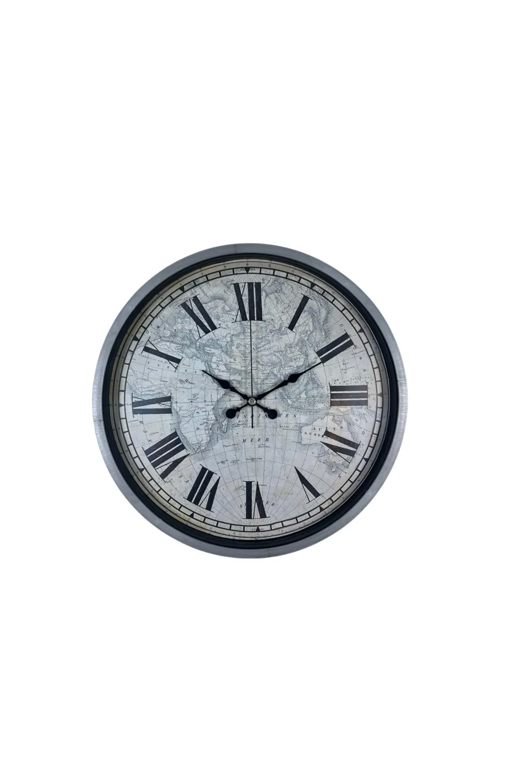 Gri 36 Cm Atlas Modern Tasarım Duvar Saati