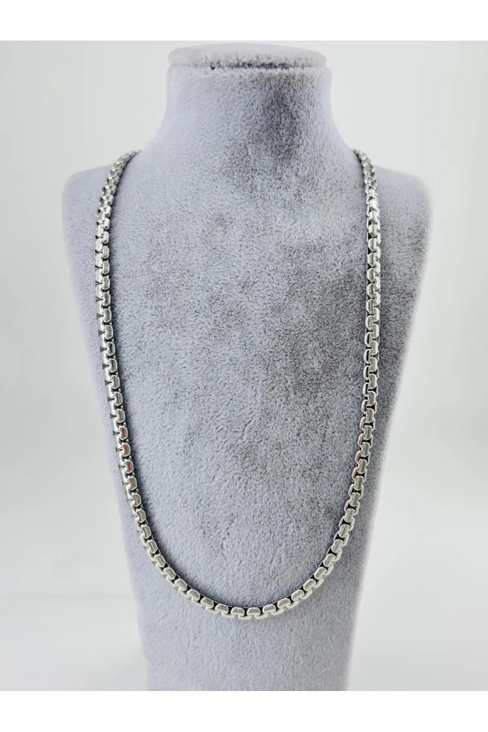 Gri Çelik Çelik Kolye 60 Cm - Ekl0056