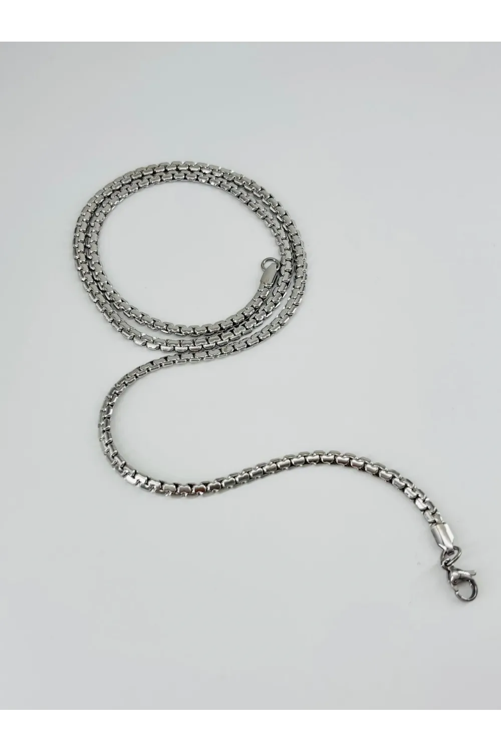 Gri Çelik Çelik Kolye 60 Cm - Ekl0056