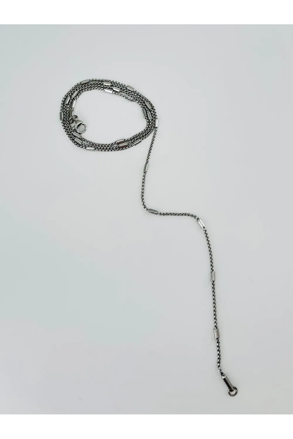 Gri Çelik Erkek Kolye 60 Cm - Ekl0003