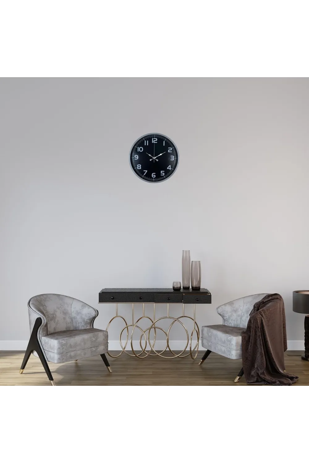 Gri Zarafet 36 Cm Duvar Saat