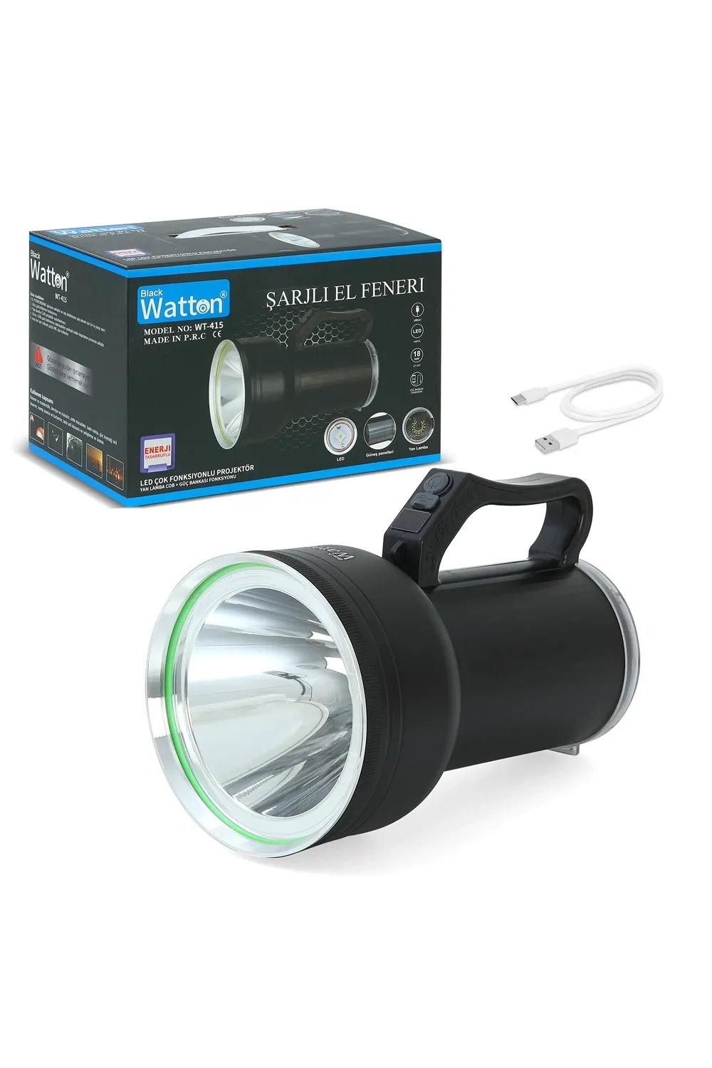 Gt Led Taşınabilir Güneş Solar Ledli Fener  Wt-415