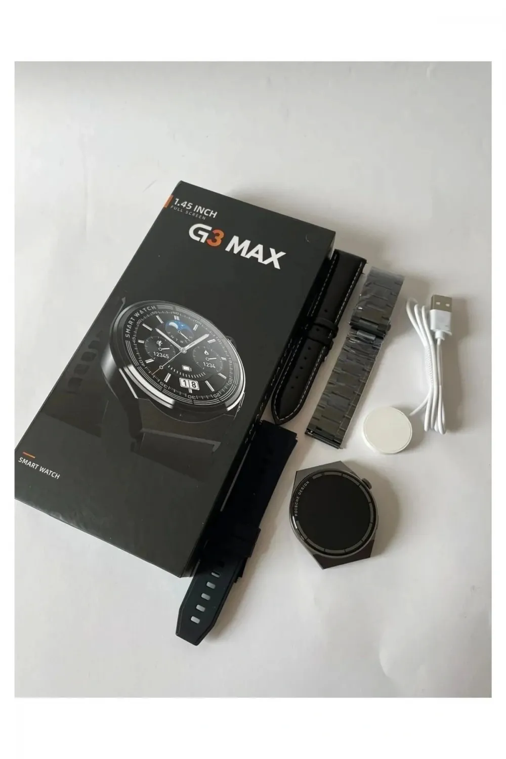 Gt3 Max Uyumlu Akıllı Saat | G3 Max Model Akıllı Saat | Su Geçirmez, Nabız Ölçer, Spor Modlu