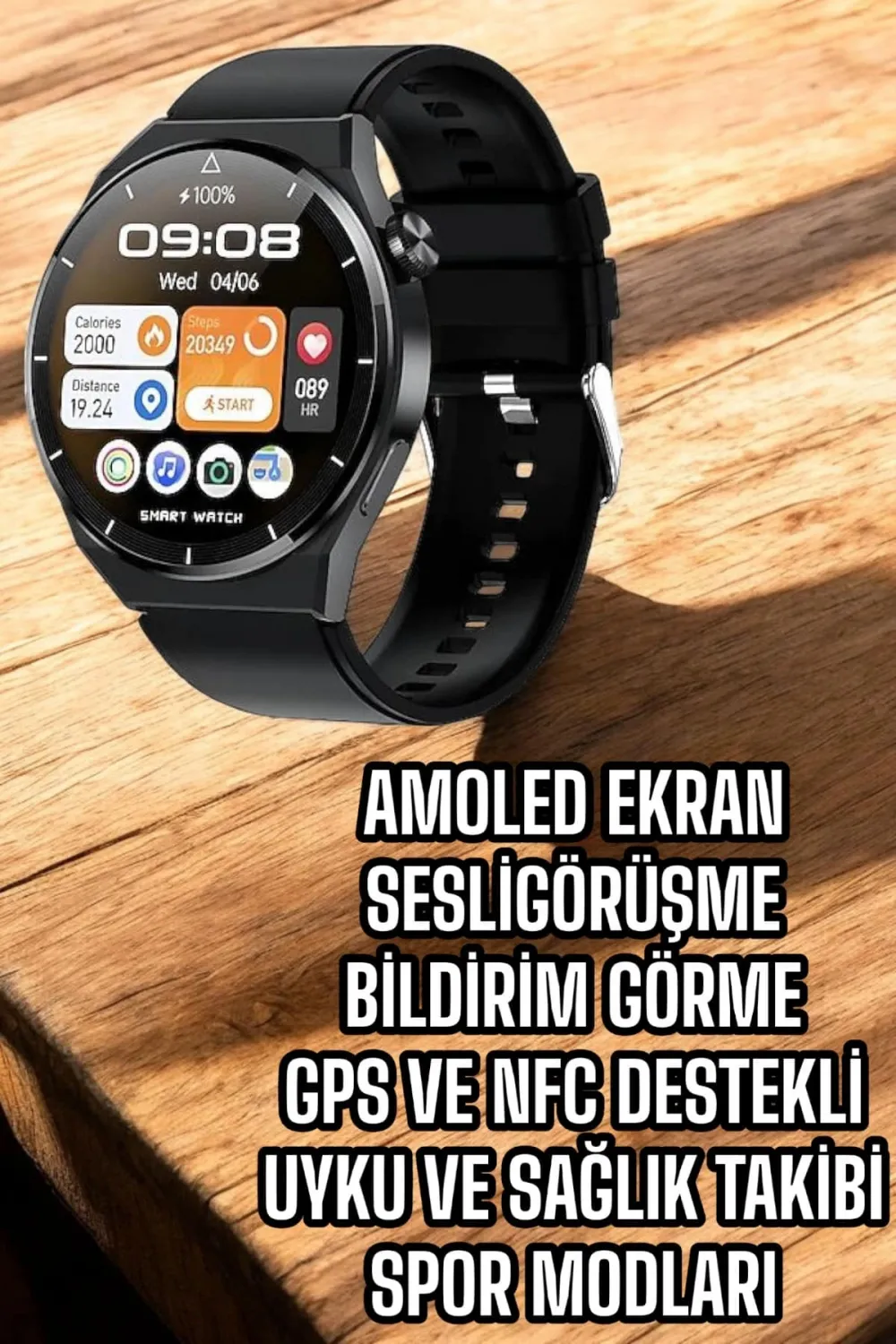 Gt8 Akıllı Sesli Görüşme Yapabilen Saat
