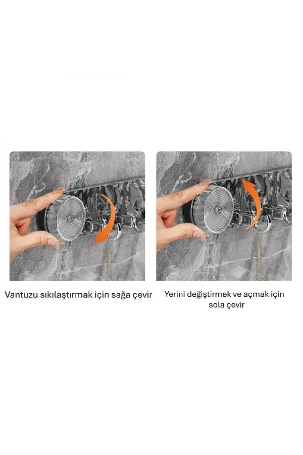 Güçlü Lüks Vantuzlu Askılık