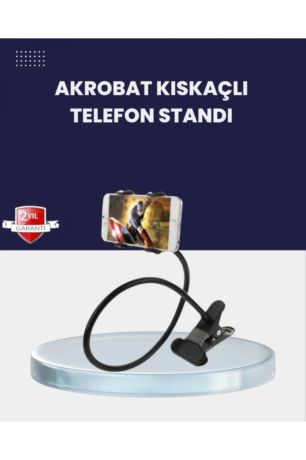 Güçlü Mandallı Akrobat Telefon Tutucu Masa Araç Uyumlu